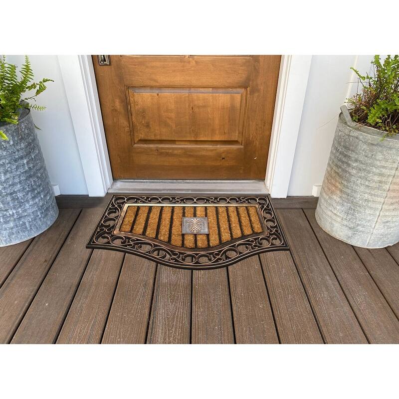 A1HC Natural Coir and Rubber Door Mat, Thick Durable Doormats for